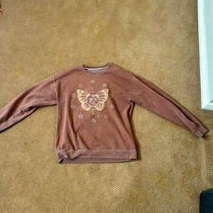 brown crew neck